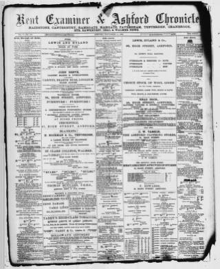 cover page of Kent County Examiner and Ashford Chronicle published on November 15, 1889