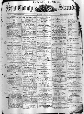 cover page of Kent County Standard published on May 29, 1875
