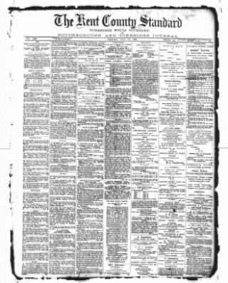 cover page of Kent County Standard published on November 15, 1889