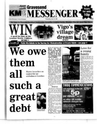 cover page of Gravesend Messenger published on July 29, 1998