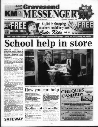 cover page of Gravesend Messenger published on September 15, 1999
