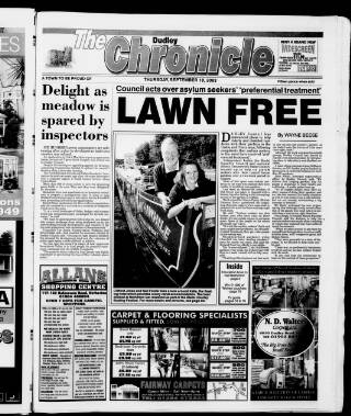 cover page of Dudley & District Chronicle published on September 18, 2003