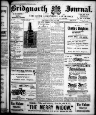 cover page of Bridgnorth Journal published on May 29, 1926
