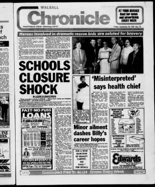 cover page of Walsall Chronicle published on September 18, 1987