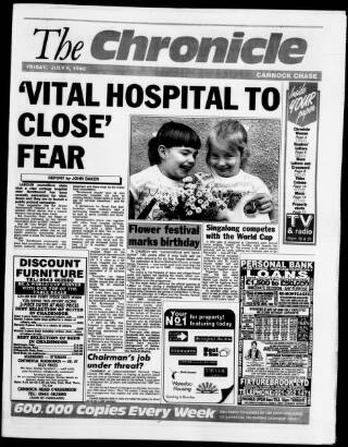 cover page of Cannock Chase Chronicle published on July 6, 1990