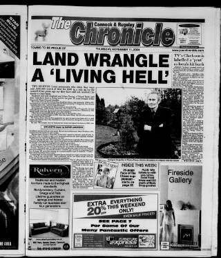 cover page of Cannock Chase Chronicle published on November 11, 2004