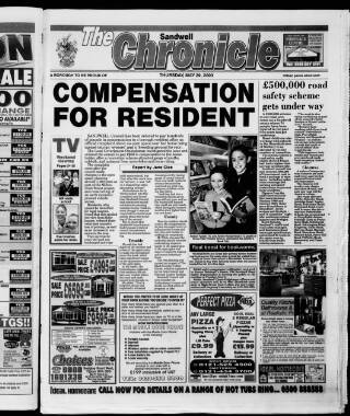 cover page of Sandwell Chronicle published on May 29, 2003