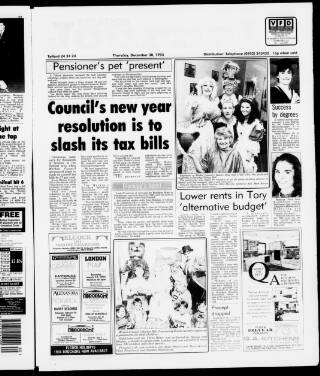 cover page of Telford Journal published on December 30, 1993