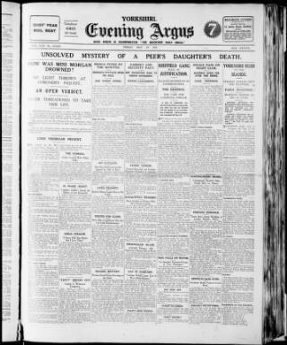 cover page of Bradford Daily Argus published on May 29, 1925
