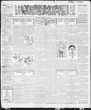 cover page of Yorkshire Sports published on February 25, 1911
