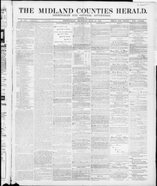 cover page of Midland Counties Herald published on July 15, 1909