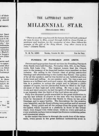 cover page of Latter-Day Saints' Millennial Star published on November 30, 1918