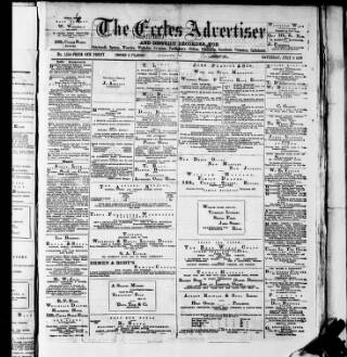 cover page of Eccles Advertiser and District Recorder published on July 6, 1889