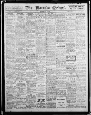 cover page of Barrow News published on May 29, 1915