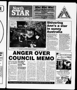 cover page of North Star and Farmers' Chronicle published on November 30, 1996