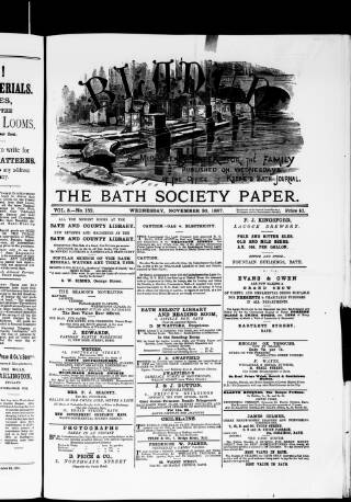 cover page of Bladud published on November 30, 1887