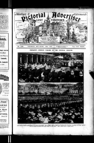 cover page of Hastings & St. Leonards Advertiser published on September 18, 1913
