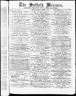cover page of Suffolk Mercury published on December 30, 1865