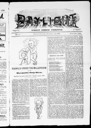 cover page of Daylight published on December 29, 1888