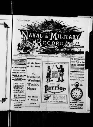 cover page of Naval & Military Record and Royal Dockyards Gazette published on December 30, 1931
