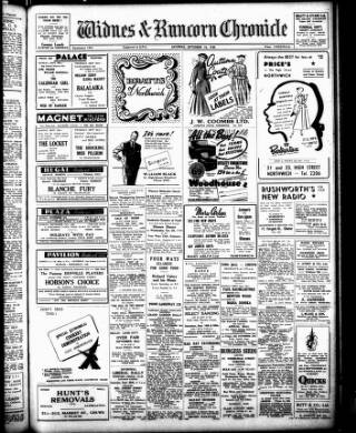 cover page of Widnes & Runcorn Chronicle published on September 18, 1948