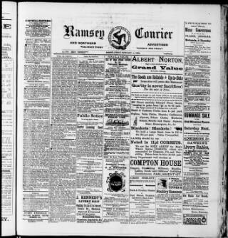 cover page of Isle of Man Courier published on February 28, 1902