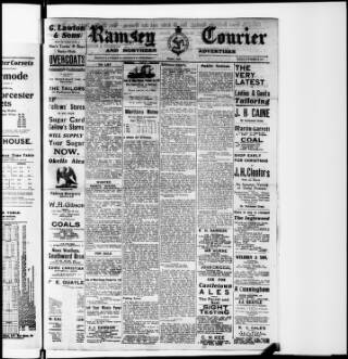 cover page of Isle of Man Courier published on November 30, 1917