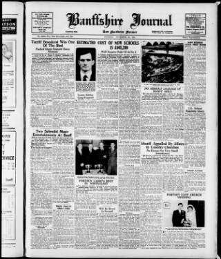 cover page of Banffshire Journal published on November 30, 1954