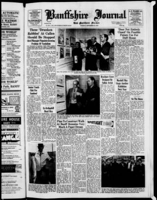 cover page of Banffshire Journal published on September 18, 1973