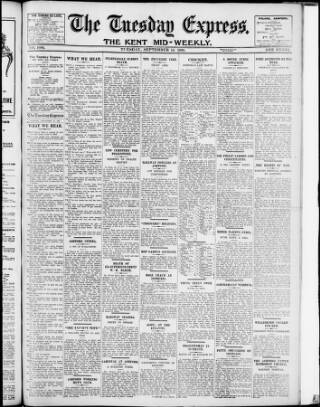 cover page of Tuesday Express published on September 18, 1923