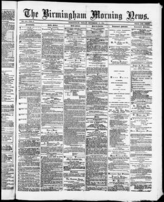 cover page of Birmingham Morning News published on September 18, 1874
