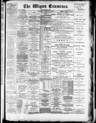 cover page of Wigan Examiner published on February 28, 1900