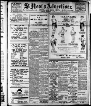 cover page of St. Neots Advertiser published on February 11, 1916