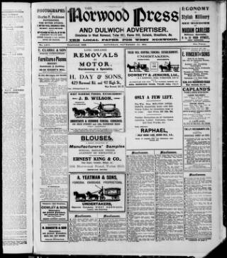 cover page of Norwood Press and Dulwich Advertiser published on November 30, 1918