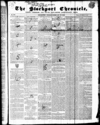 cover page of North Cheshire Reformer published on February 28, 1840