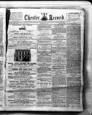 cover page of Chester Record published on February 28, 1857