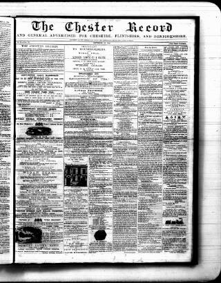 cover page of Chester Record published on September 18, 1858