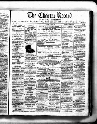 cover page of Chester Record published on July 6, 1861