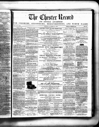 cover page of Chester Record published on November 30, 1861