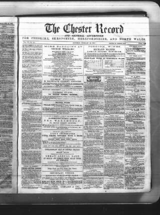 cover page of Chester Record published on February 28, 1863