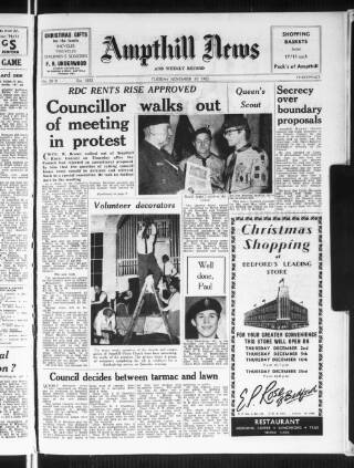 cover page of Ampthill & District News published on November 30, 1965