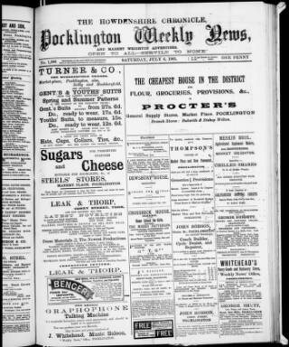 cover page of Howdenshire Chronicle published on July 6, 1901