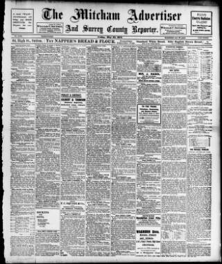 cover page of Mitcham Advertiser published on May 29, 1914