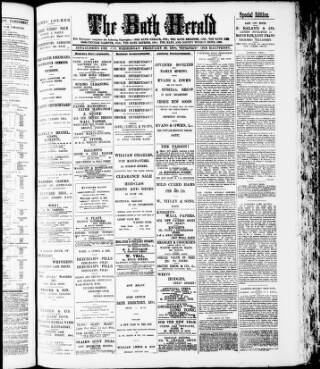 cover page of Bath Herald published on February 28, 1900