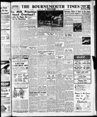 cover page of Bournemouth Times and Directory published on November 30, 1945