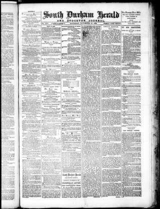 cover page of South Durham Herald published on November 30, 1889