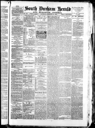 cover page of South Durham Herald published on December 13, 1890
