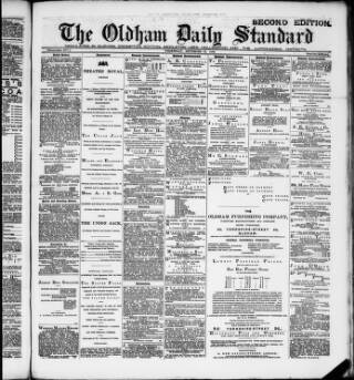 cover page of Oldham Daily Standard and Northern Times published on September 18, 1889