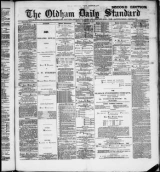 cover page of Oldham Daily Standard and Northern Times published on November 29, 1889