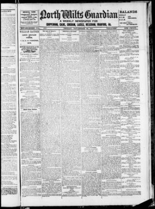 cover page of North Wilts Guardian published on November 30, 1917